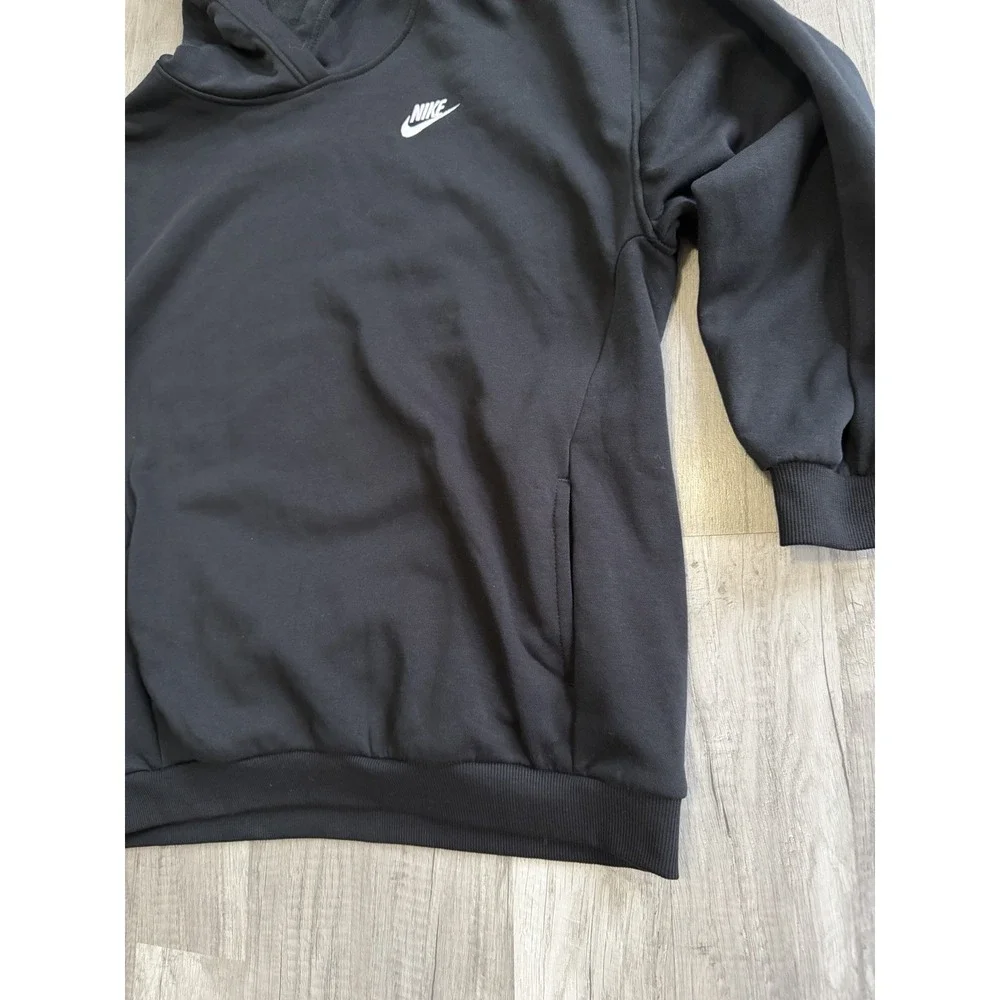 Size XL Youth - Nike Boys Girl Unisex Black Fleece Pullover Hoodie Long Sleeve
